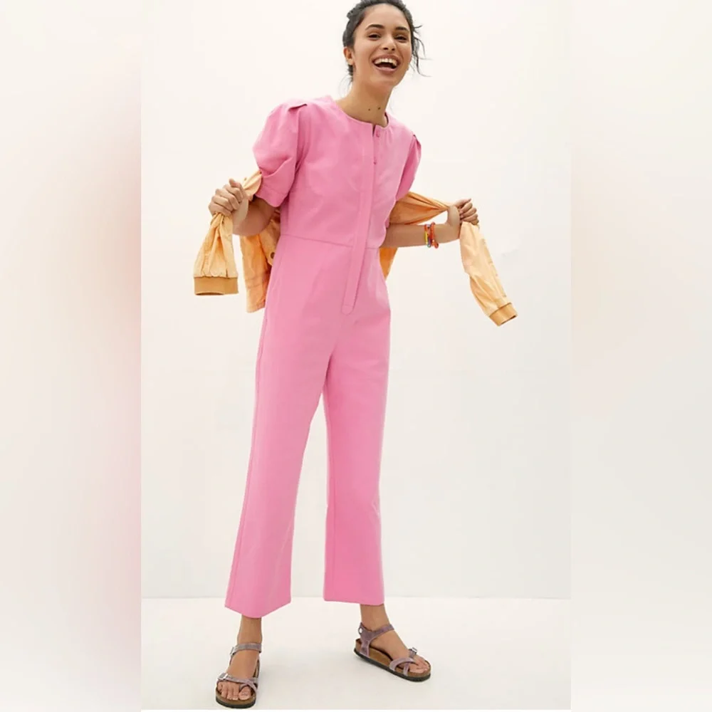 Mare Mare X Anthropologie Pink Jumpsuit -• M - Picture 1 of 11